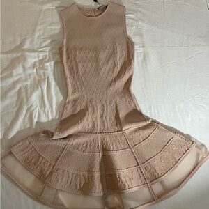 Alexander McQueen Fun Sleeveless Blush Mini Dress